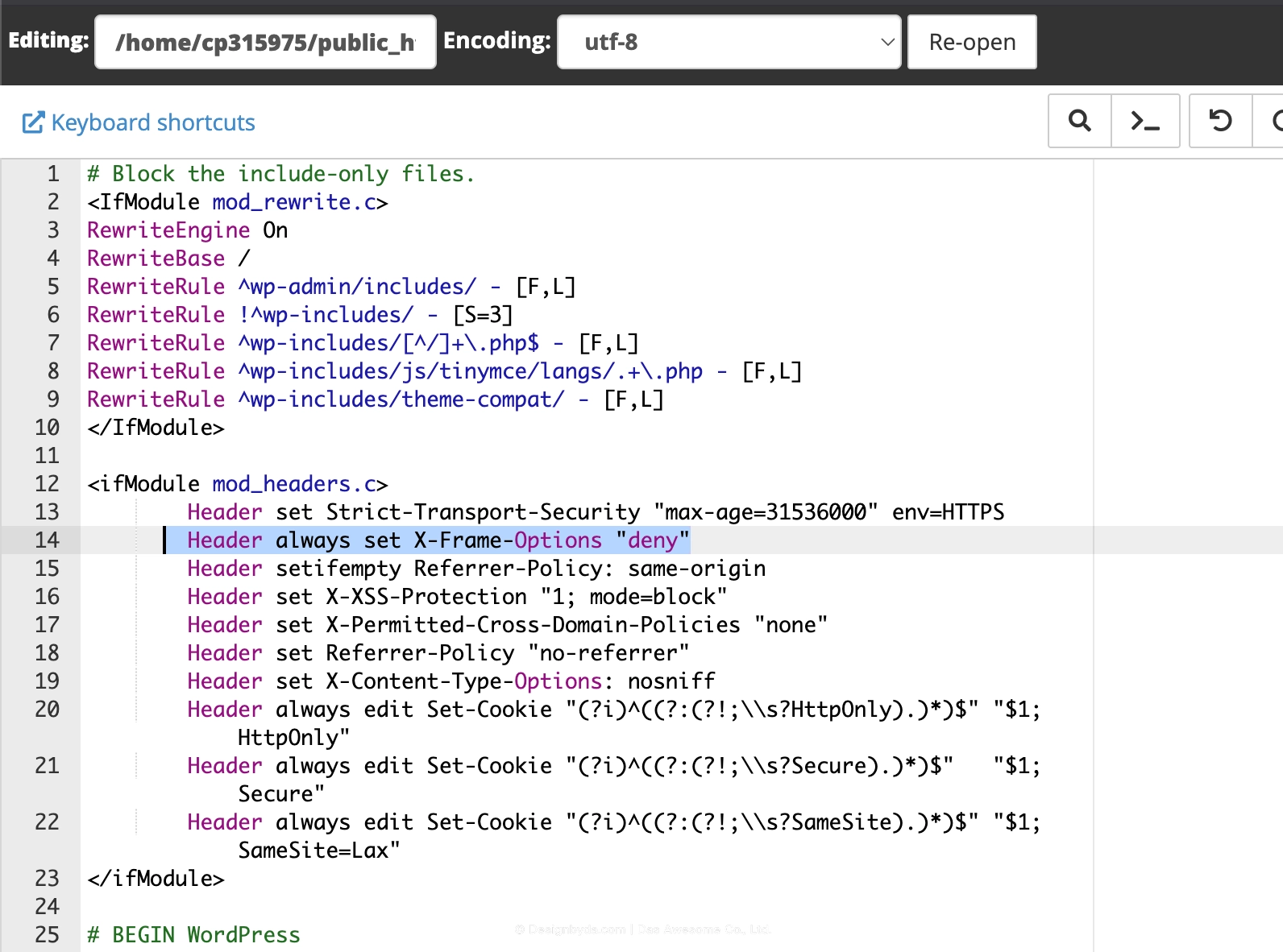 การปรับแก้ไฟล์ .htaccess เพื่อควบคุมการเข้าถึงไฟล์อันตรายของตัวเอง 