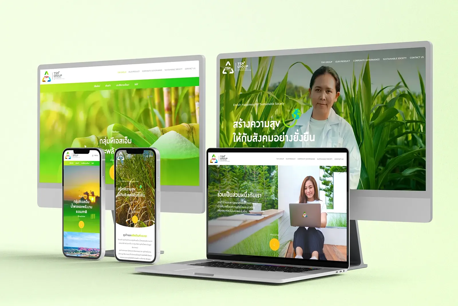 TSM Group: เว็บไซต์บริษัทขนาดใหญ่ เน้นการนำเสนอที่มีมาตรฐาน เป็นเอกลักษณ์สูง