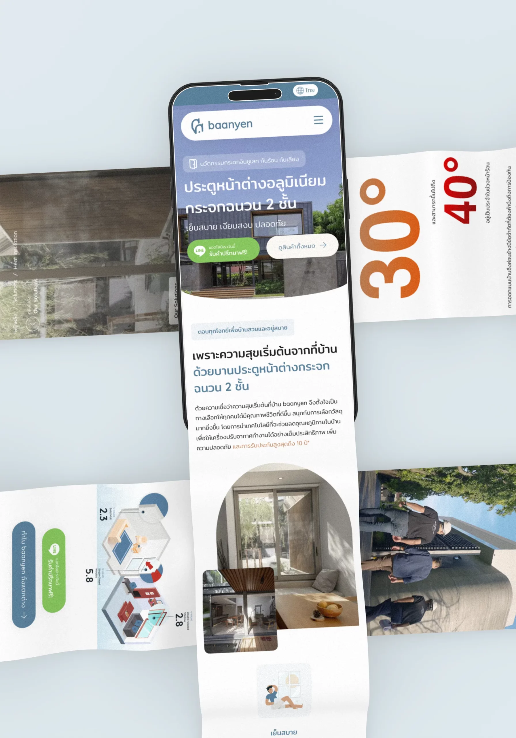 ตัวอย่างเว็บไซต์ : baanyen